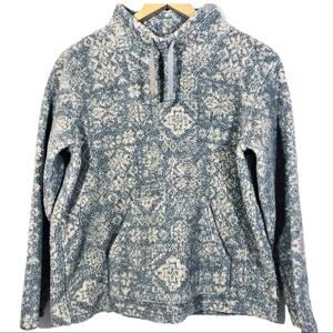 GAP Sherpa 1/4 Zip Pullover Sweater Mock Neck Sweatshirt Cozy Size Medium